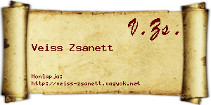 Veiss Zsanett névjegykártya